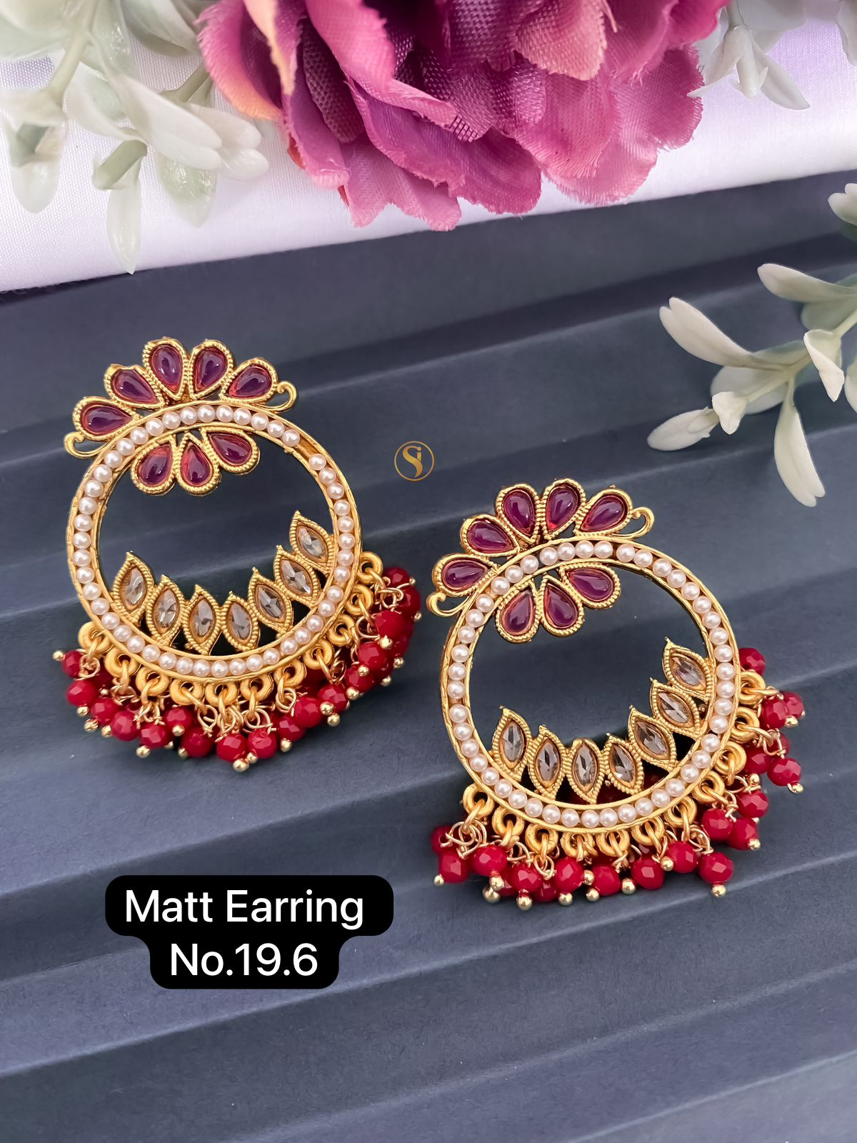 Designer Matte Party Wear Earrings Catalog

